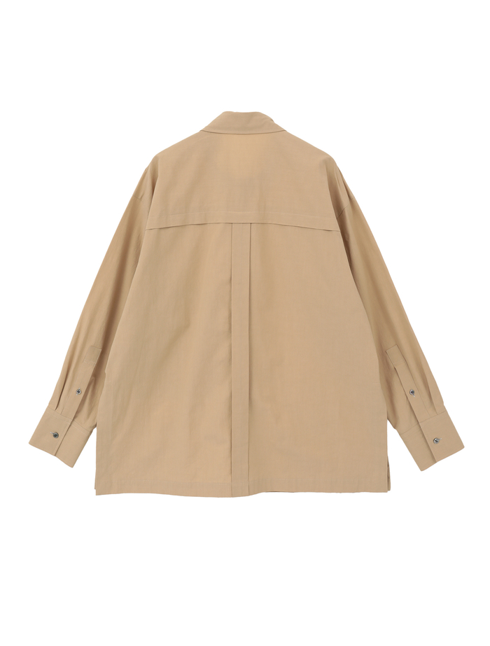 オーガニックコットンクレポンオーバーサイズシャツ 詳細画像 ベージュ 5