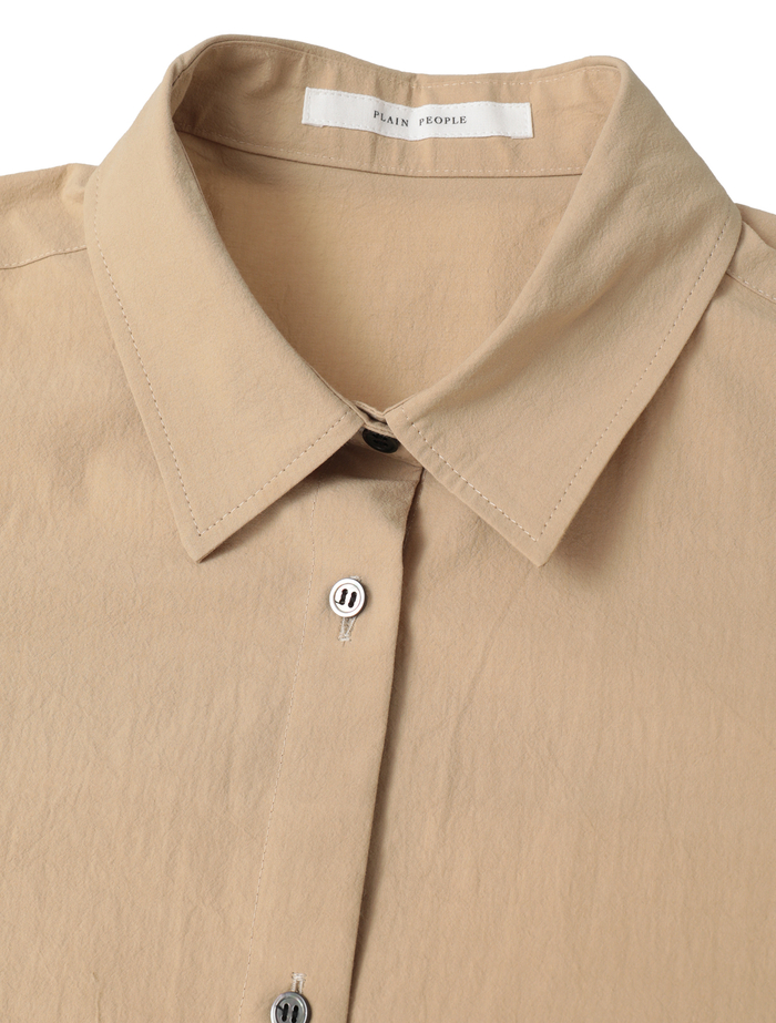 オーガニックコットンクレポンオーバーサイズシャツ 詳細画像 ベージュ 6