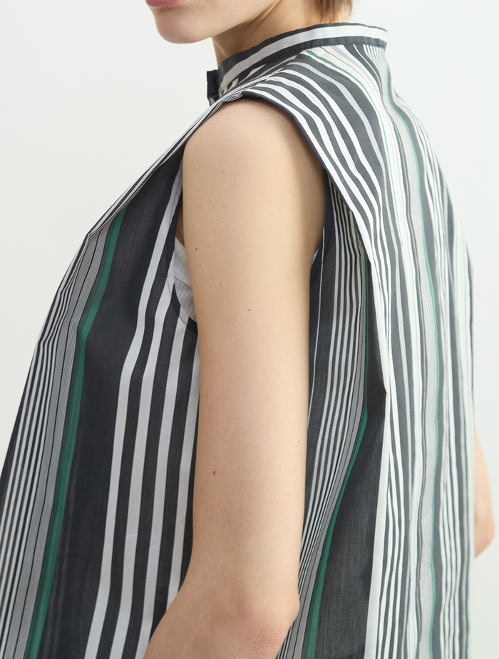 ストライプノースリーブブラウス 詳細画像 ストライプ 6