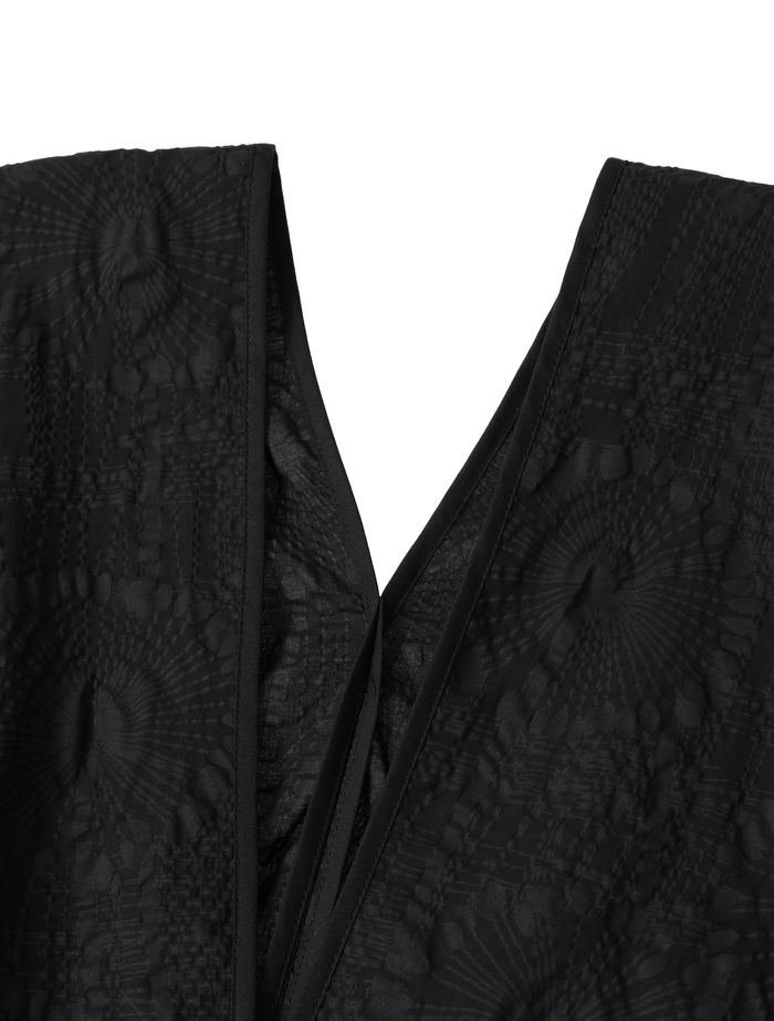 塩縮プリントカシュクールブラウス 詳細画像 ブラック 5