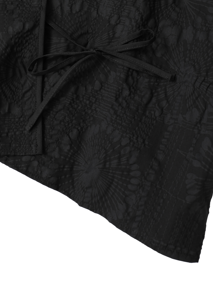 塩縮プリントカシュクールブラウス 詳細画像 ブラック 8