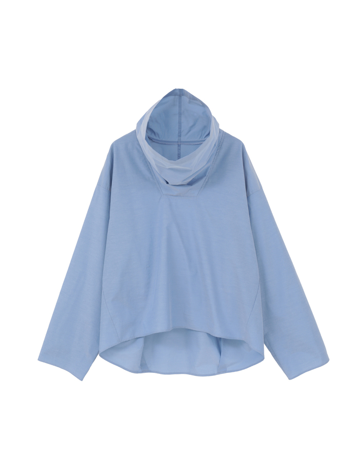 タイプライターハイネックブラウス 詳細画像 ブルー 1