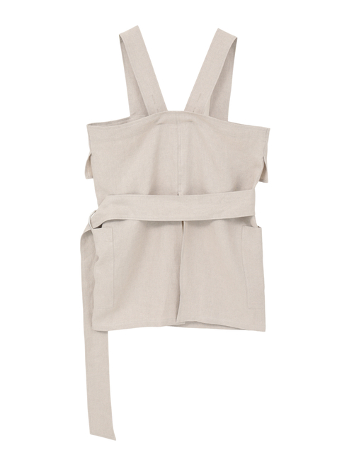 高密度ツイルジャパンリネンエプロンプルオーバー