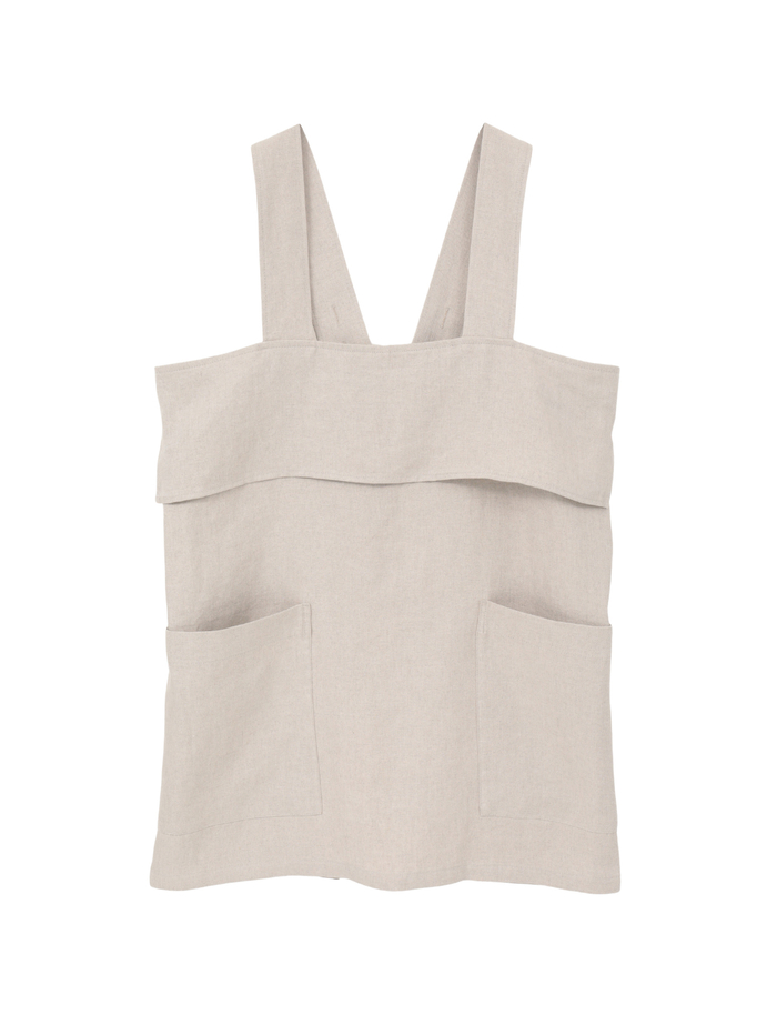 高密度ツイルジャパンリネンエプロンプルオーバー 詳細画像 キナリ 10