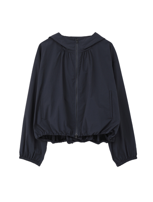 コットンナイロンワッシャーバルーンフーディーブルゾン