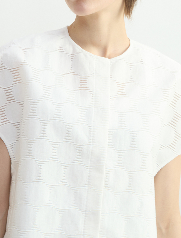 ドットジャガードショートジャケット 詳細画像 ホワイト 5