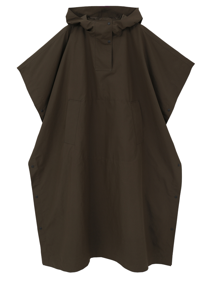 ポリエステルウォータープルーフポンチョ 詳細画像 カーキ 1