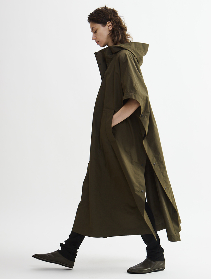 ポリエステルウォータープルーフポンチョ 詳細画像 カーキ 3