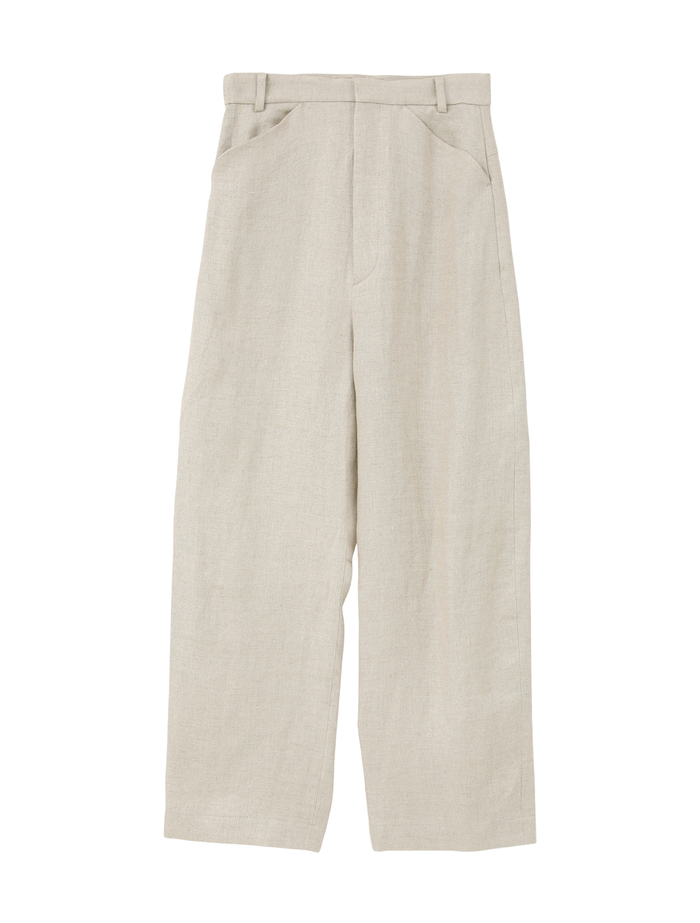リネンオックスカーブパンツ 詳細画像 ベージュ 1