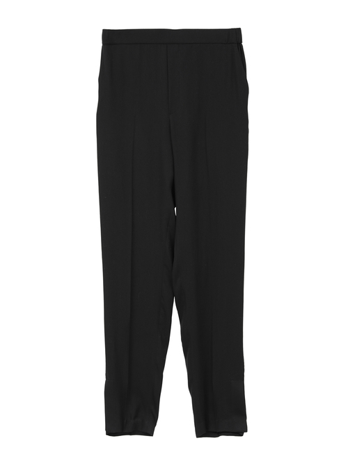 キュプラサテンストレートパンツ