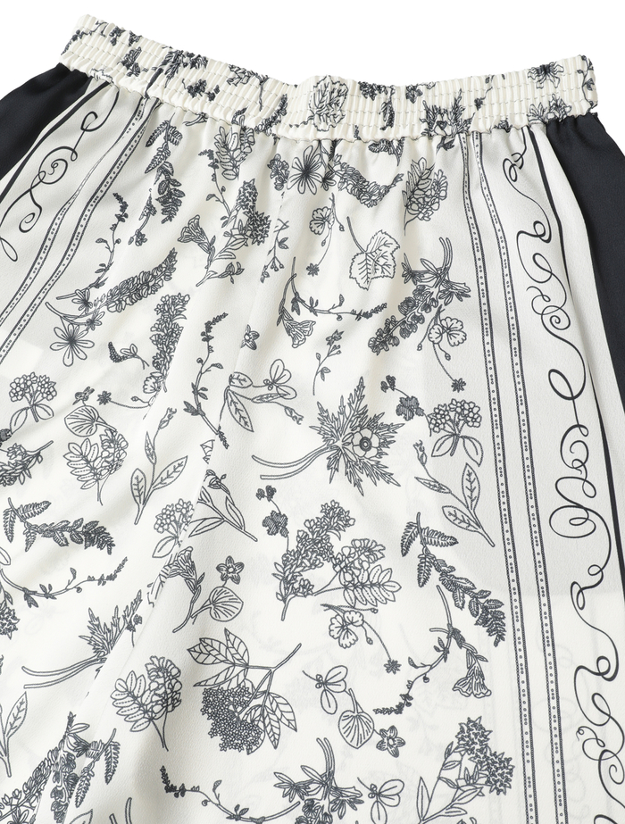 パネルプリントフレアパンツ 詳細画像 ブラック 7