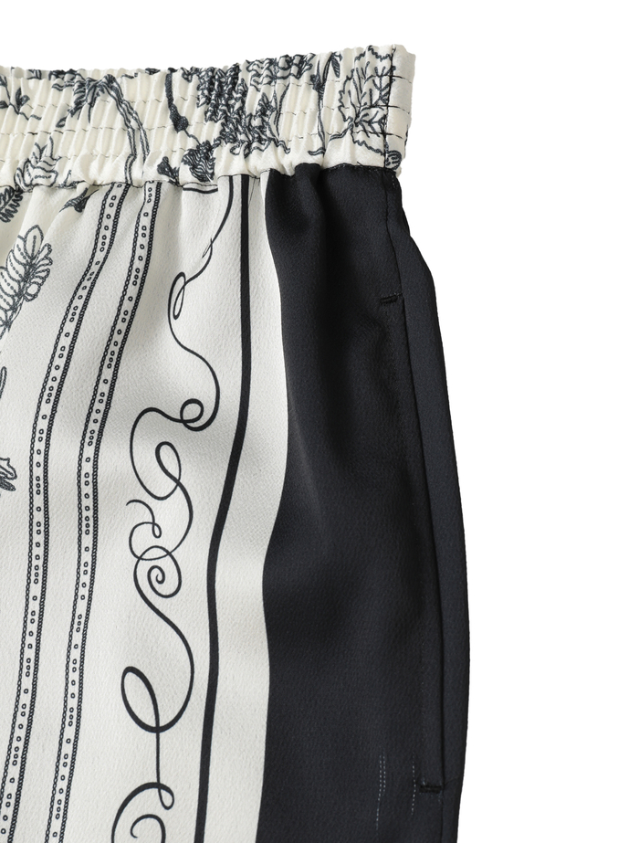 パネルプリントフレアパンツ 詳細画像 ブラック 9