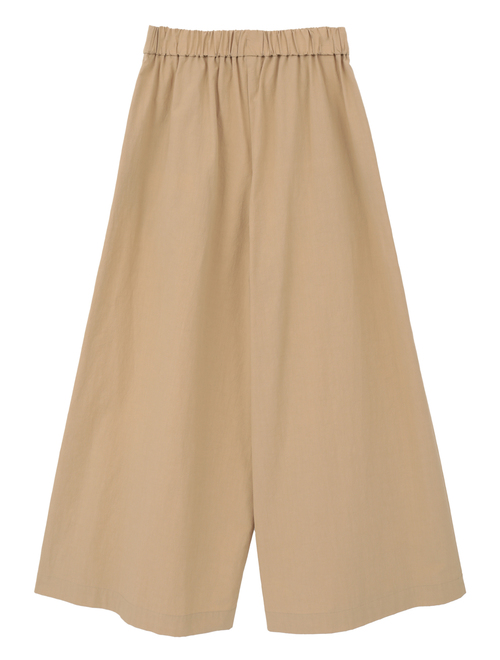 オーガニックコットンクレポンウエストゴムワイドパンツ