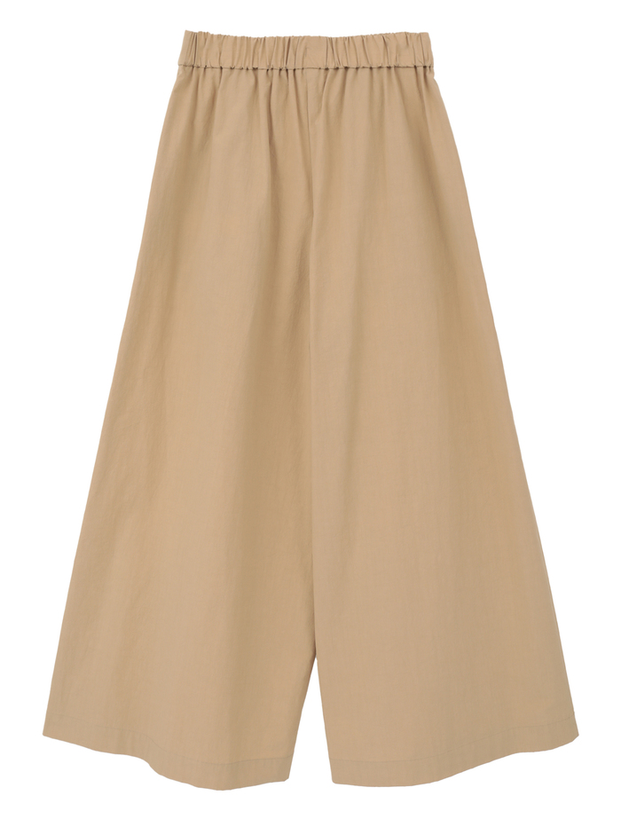 オーガニックコットンクレポンウエストゴムワイドパンツ 詳細画像 ベージュ 2