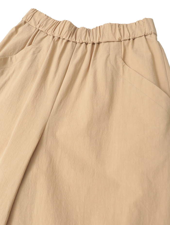 オーガニックコットンクレポンウエストゴムワイドパンツ 詳細画像 ベージュ 3