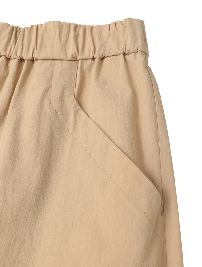 オーガニックコットンクレポンウエストゴムワイドパンツ 詳細画像 ベージュ 4