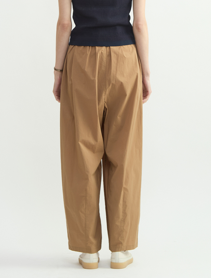 コットンナイロンワッシャータックイージーパンツ 詳細画像 キャメル 4