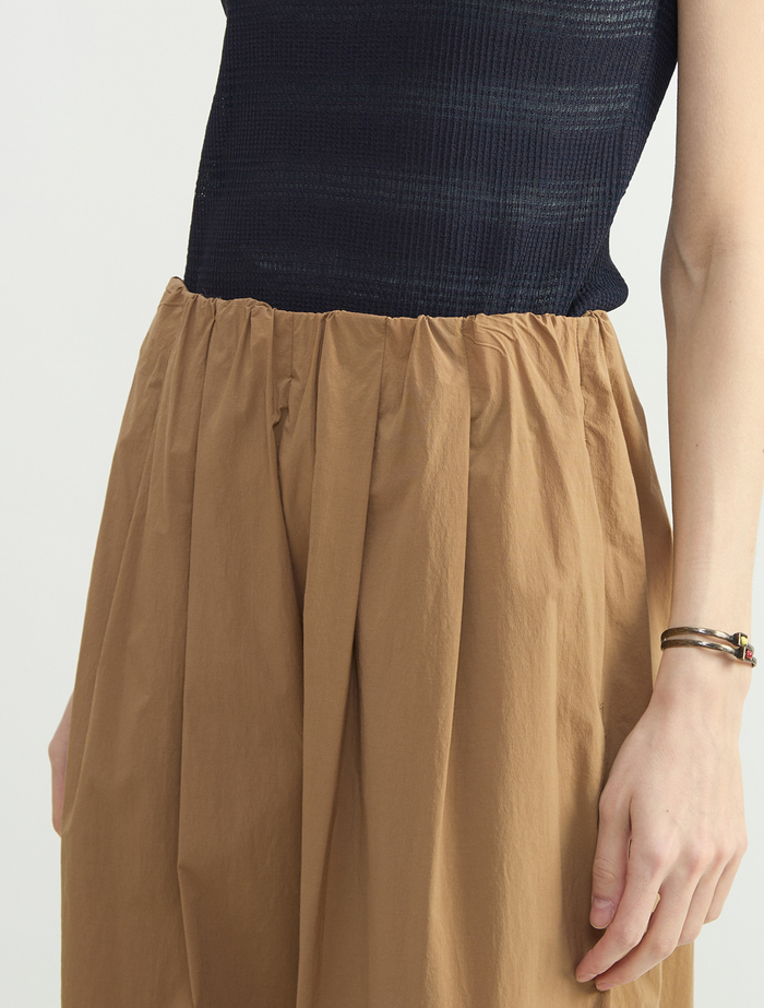 コットンナイロンワッシャータックイージーパンツ 詳細画像 キャメル 5