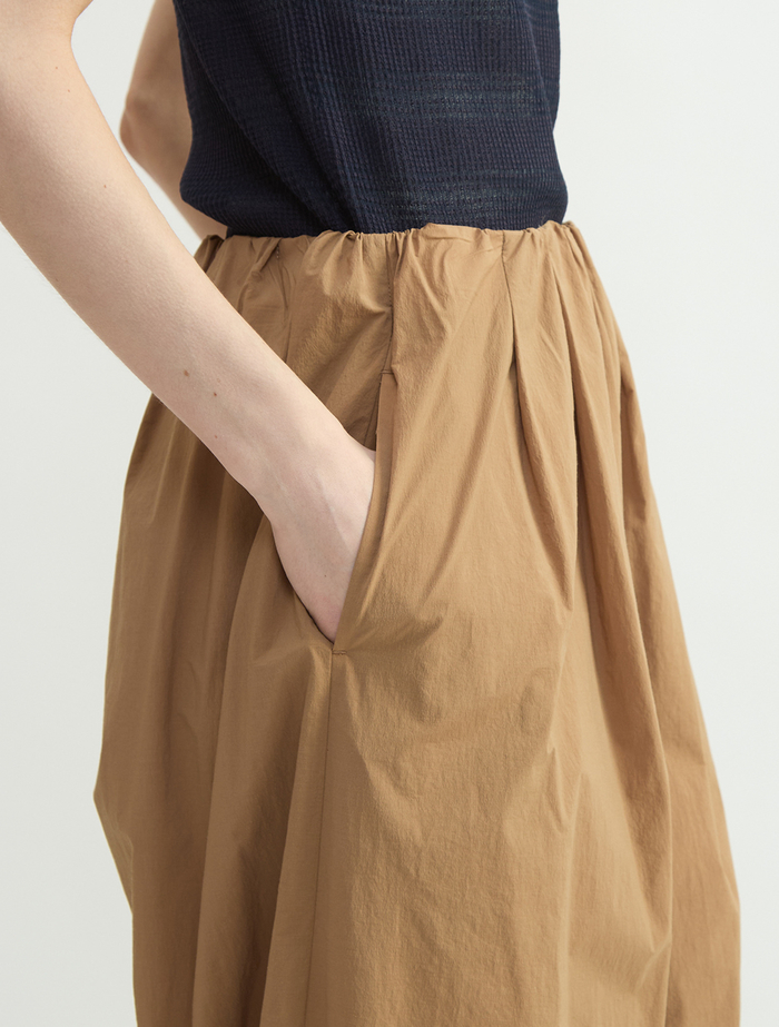 コットンナイロンワッシャータックイージーパンツ 詳細画像 キャメル 6