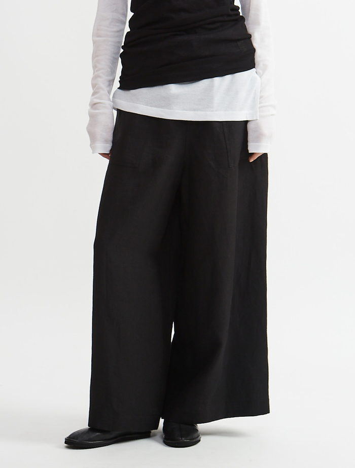 高密度ツイルジャパンリネンカーペンターパンツ 詳細画像 ブラック 2