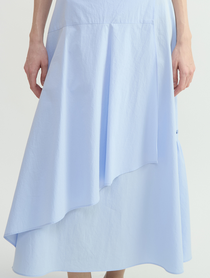 オーガニックタイプライターラップ風スカート 詳細画像 サックス 7