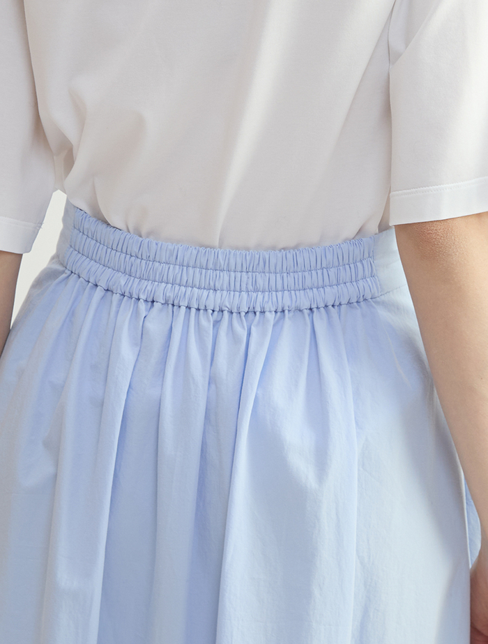 オーガニックタイプライターラップ風スカート 詳細画像 サックス 8