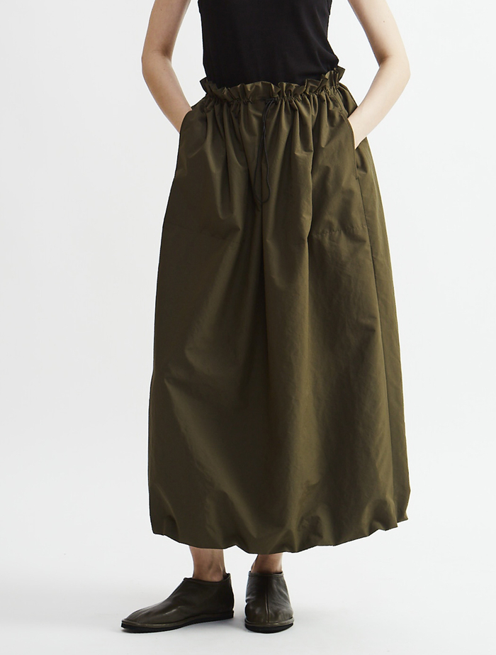 ポリエステルウォータープルーフバルーンスカート 詳細画像 カーキ 2
