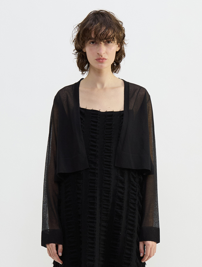 LOSEYショートカーディガン 詳細画像 ブラック 2