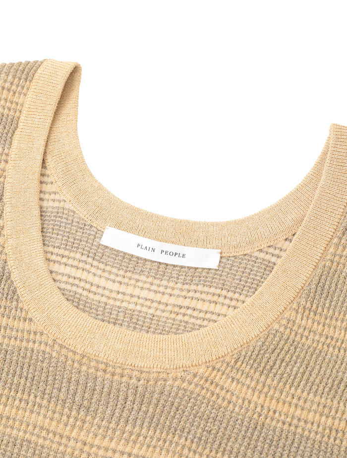 VALLONEニットタンクトップ 詳細画像 イエロー 3