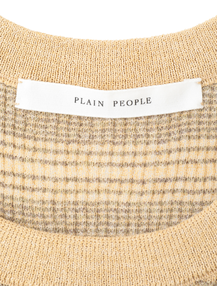 VALLONEニットタンクトップ 詳細画像 イエロー 4