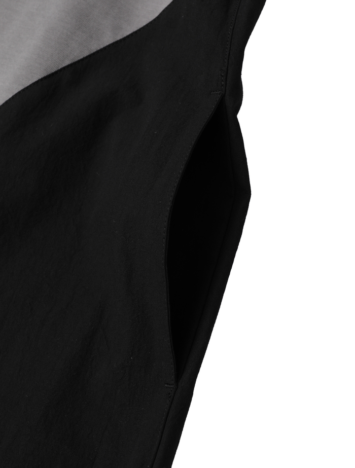 オーガニックヘビージャージードッキングコクーンドレス 詳細画像 グレー&times;ブラック 10