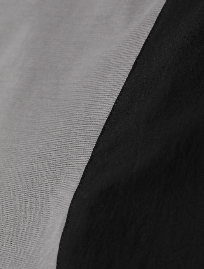 オーガニックヘビージャージードッキングコクーンドレス 詳細画像 グレー&times;ブラック 11