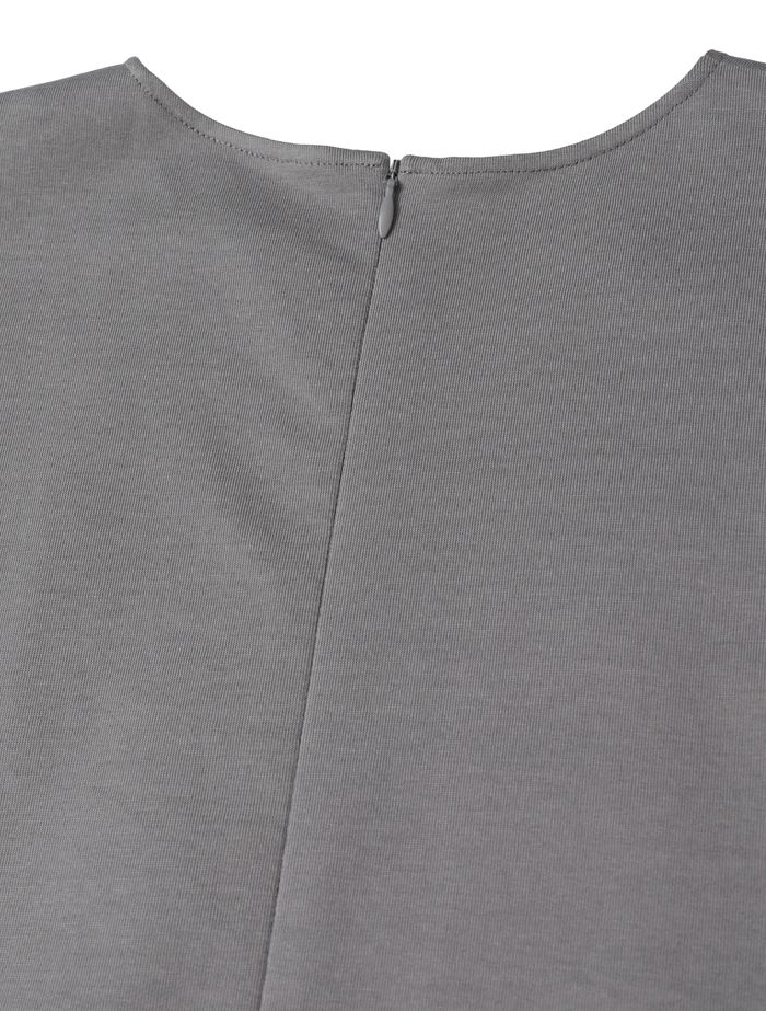 オーガニックヘビージャージードッキングコクーンドレス 詳細画像 グレー&times;ブラック 7