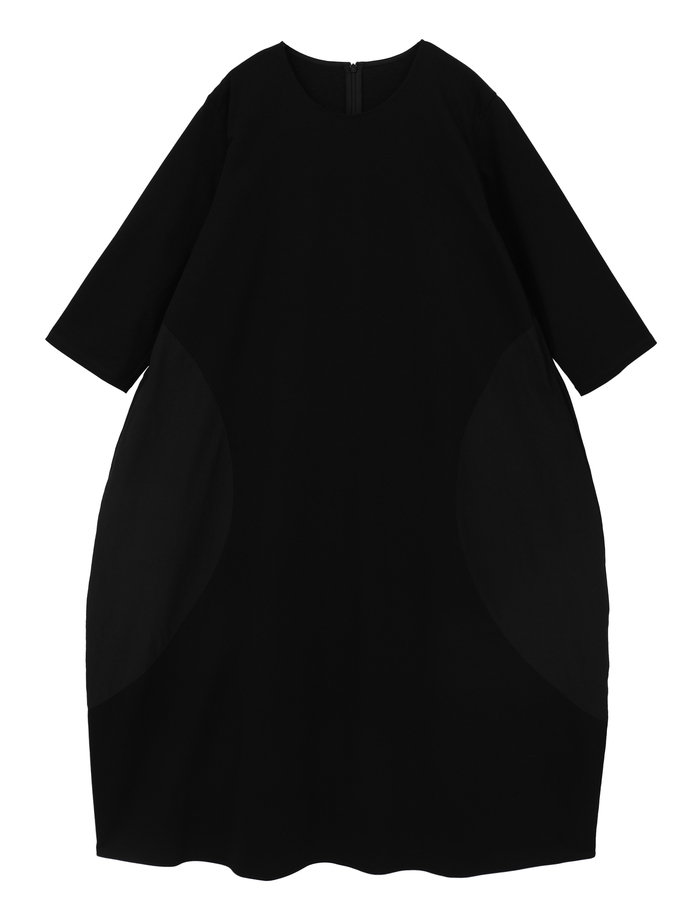 オーガニックヘビージャージードッキングコクーンドレス 詳細画像 ブラック&times;ブラック 1