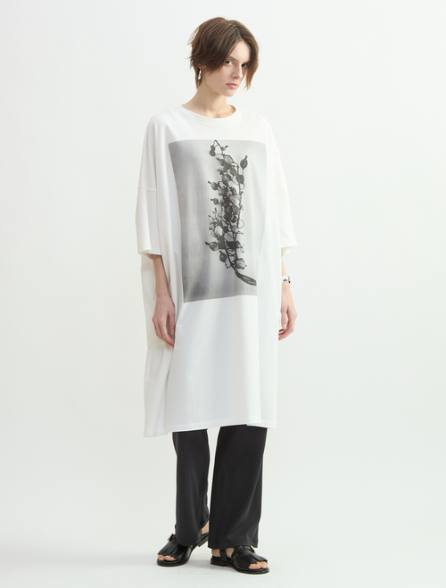 サイロコンパクトインレーフォトプリントワンピース