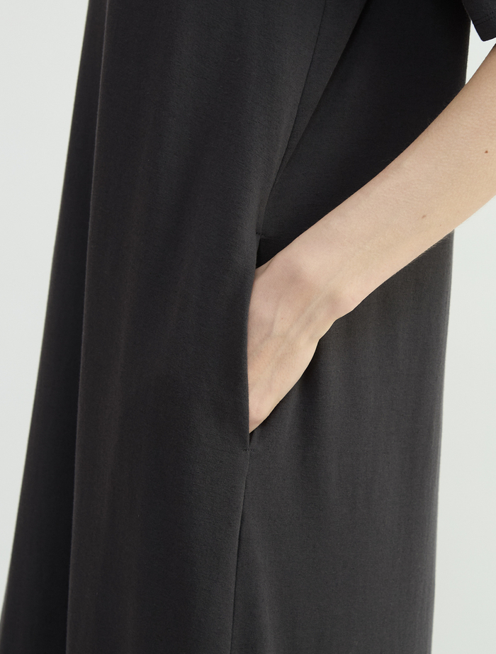 スーピマヘンプジャージーハーフスリーブワンピース 詳細画像 グレー 6