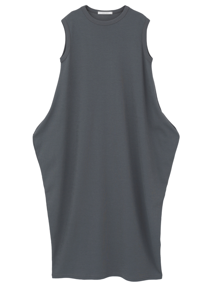 強撚スムースアシンメトリーワンピース 詳細画像 グレー 1