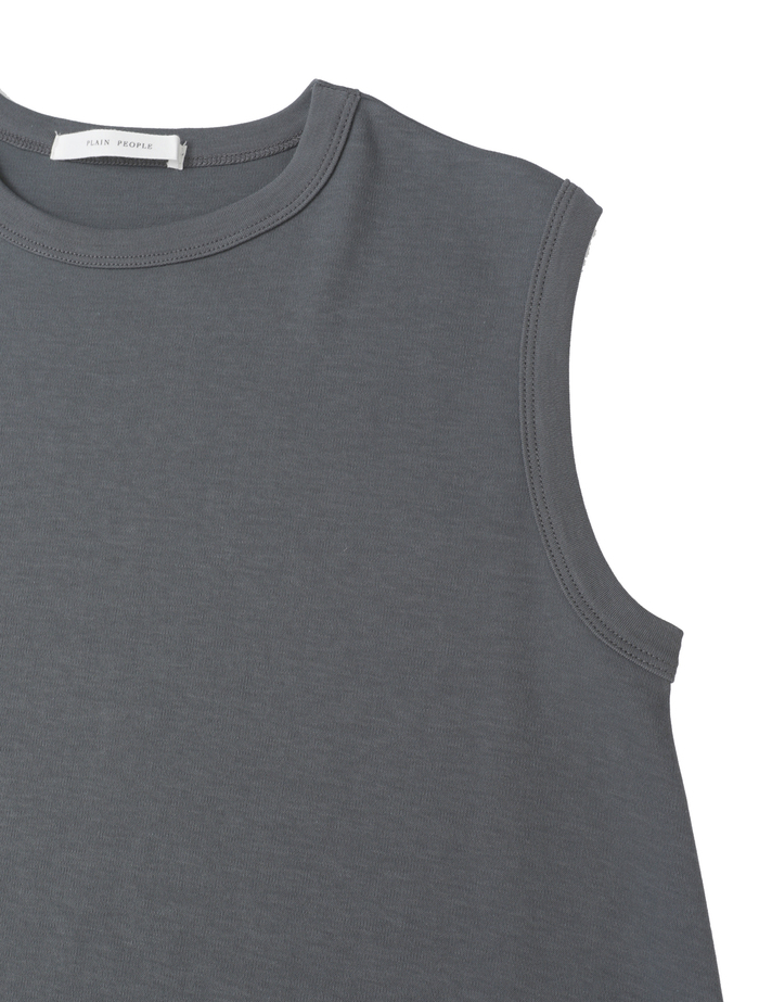 強撚スムースアシンメトリーワンピース 詳細画像 グレー 4