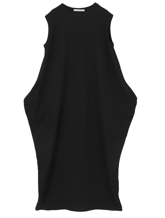 強撚スムースアシンメトリーワンピース 詳細画像 ブラック 1