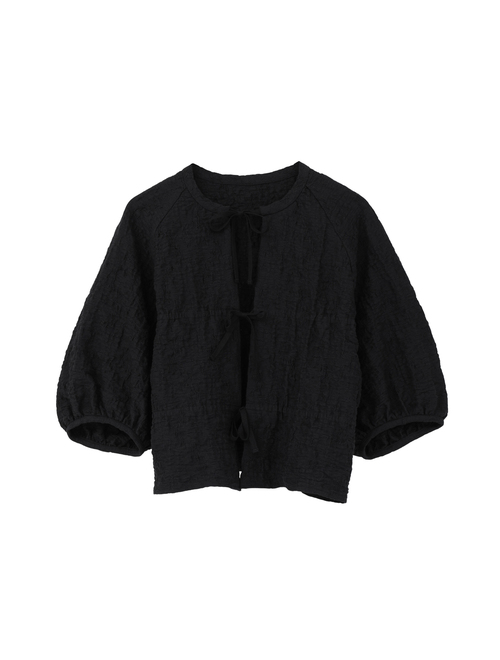 ラッセルジャカードボリュームスリーブブラウス