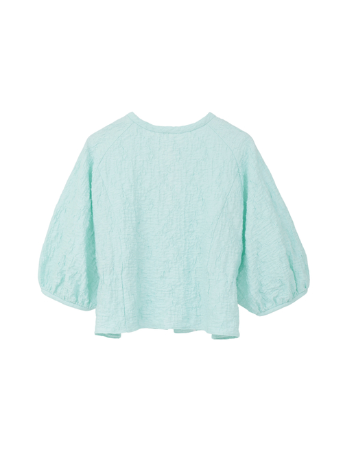 ラッセルジャカードボリュームスリーブブラウス