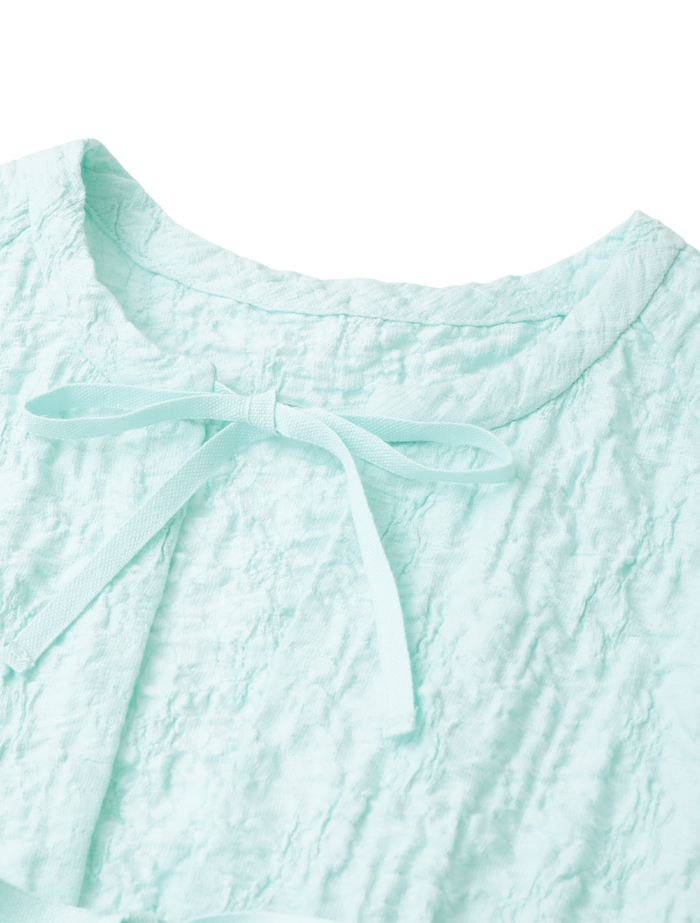 ラッセルジャカードボリュームスリーブブラウス 詳細画像 ミント 3