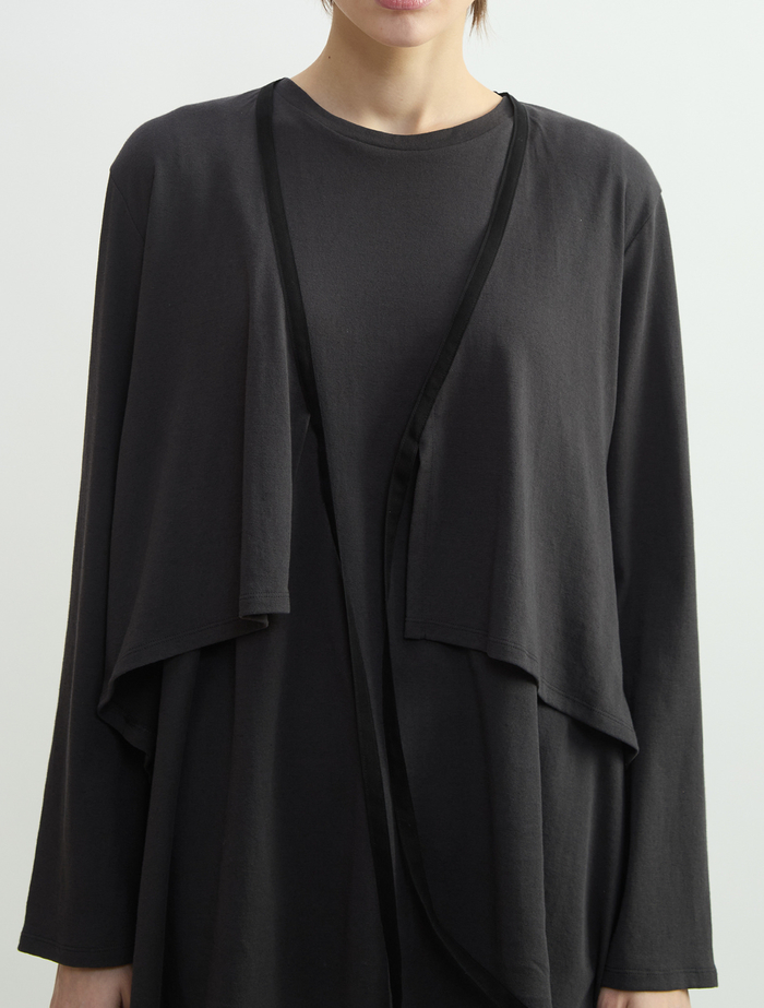 スーピマヘンプジャージーショートカーディガン 詳細画像 グレー 5