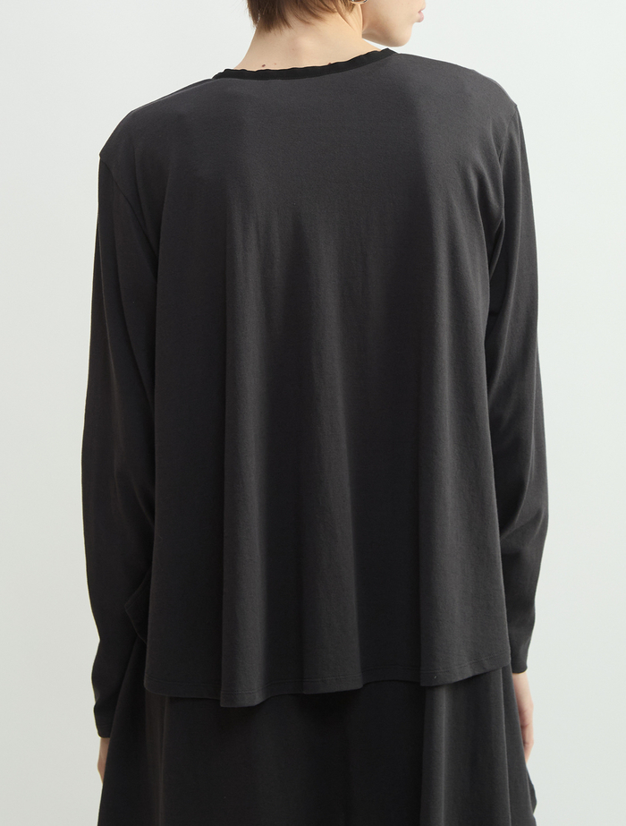 スーピマヘンプジャージーショートカーディガン 詳細画像 グレー 7