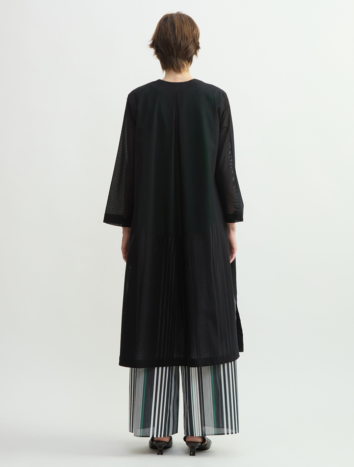 メッシュジャージロングカーディガン 詳細画像 ブラック 3