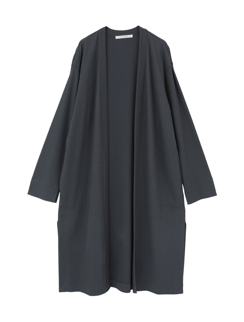 強撚スムースロングカーディガン