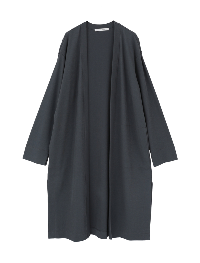 強撚スムースロングカーディガン 詳細画像 グレー 1