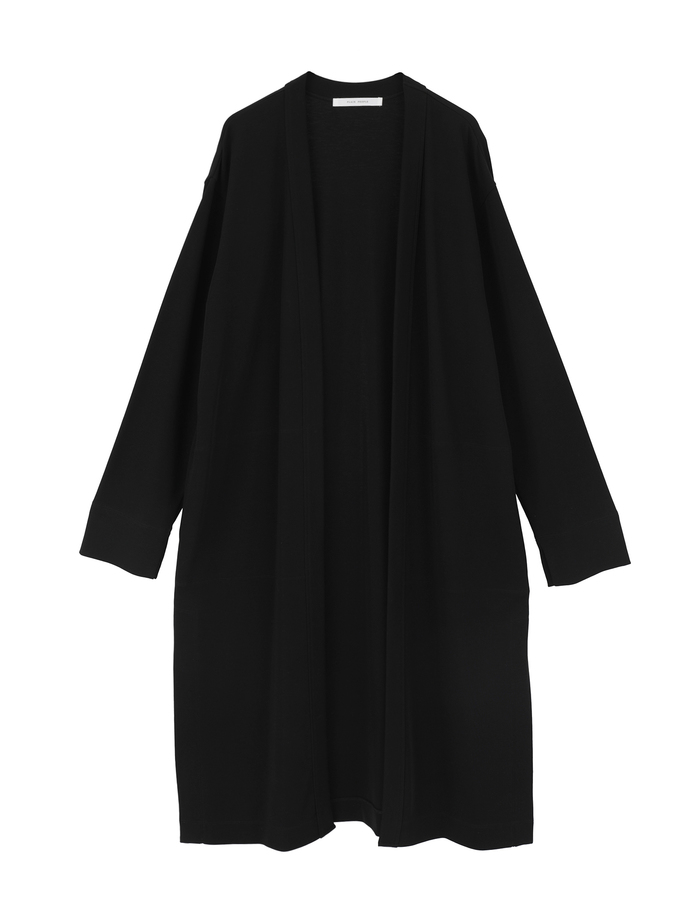 強撚スムースロングカーディガン 詳細画像 ブラック 1