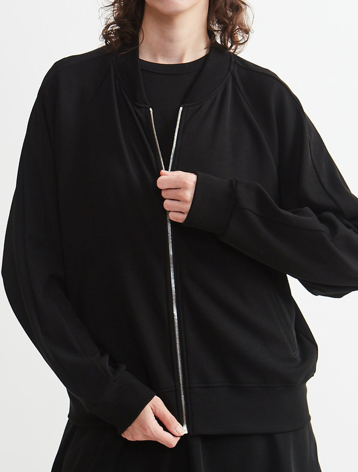 強撚スムースブルゾン 詳細画像 ブラック 3