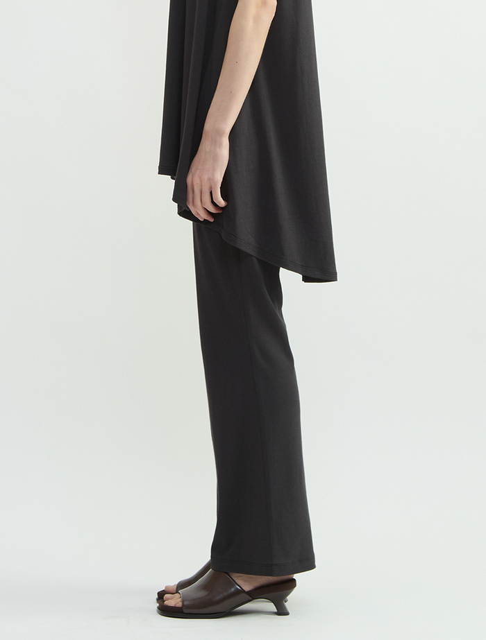 スーピマヘンプジャージーセミフレアレギンス 詳細画像 グレー 3